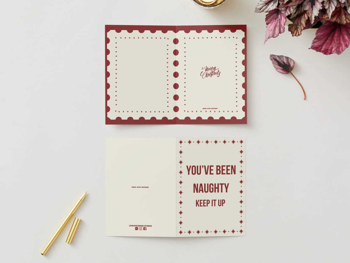 You've Been Naughty Xmas Card