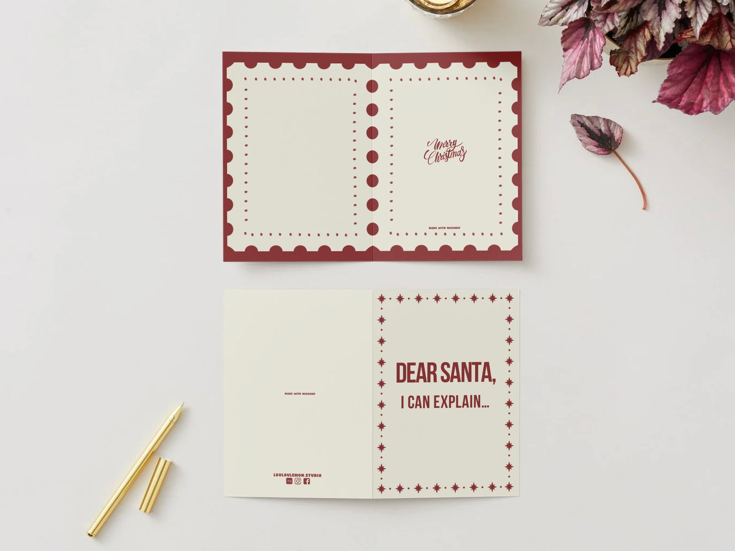 Dear Santa I Can Explain Xmas Card