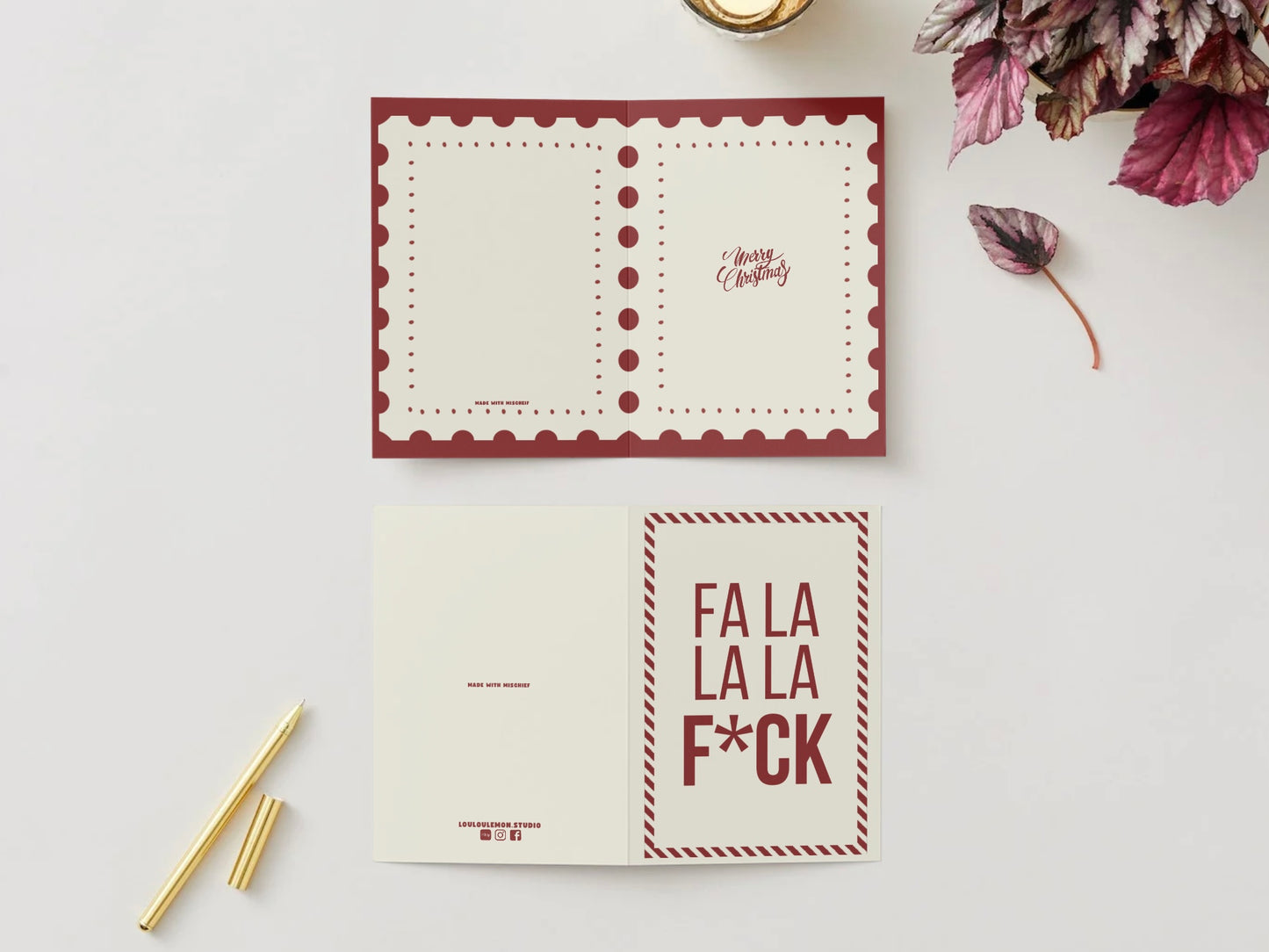Fa La La La F*ck Xmas Card
